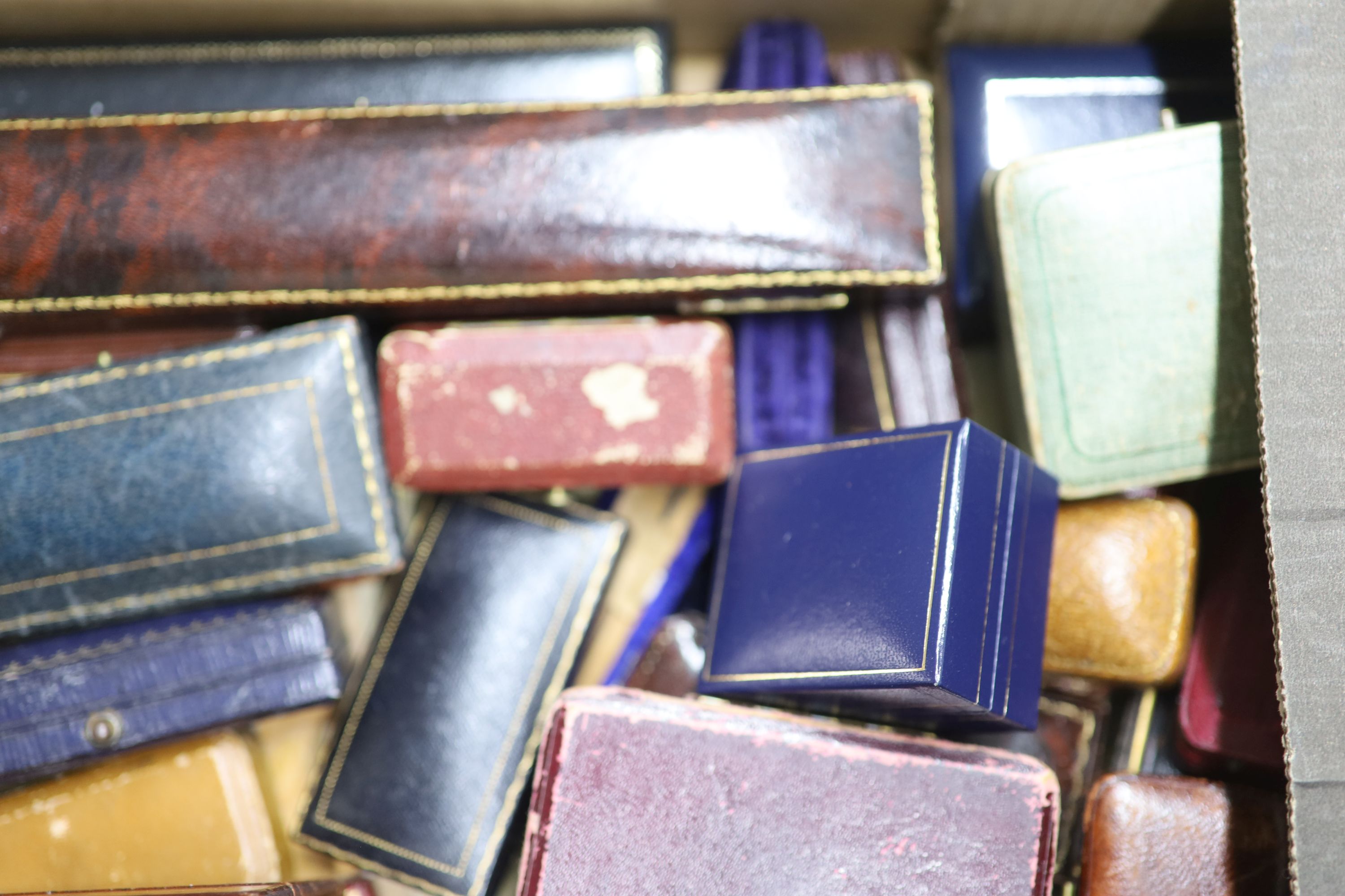 A collection of assorted jewellery boxes.